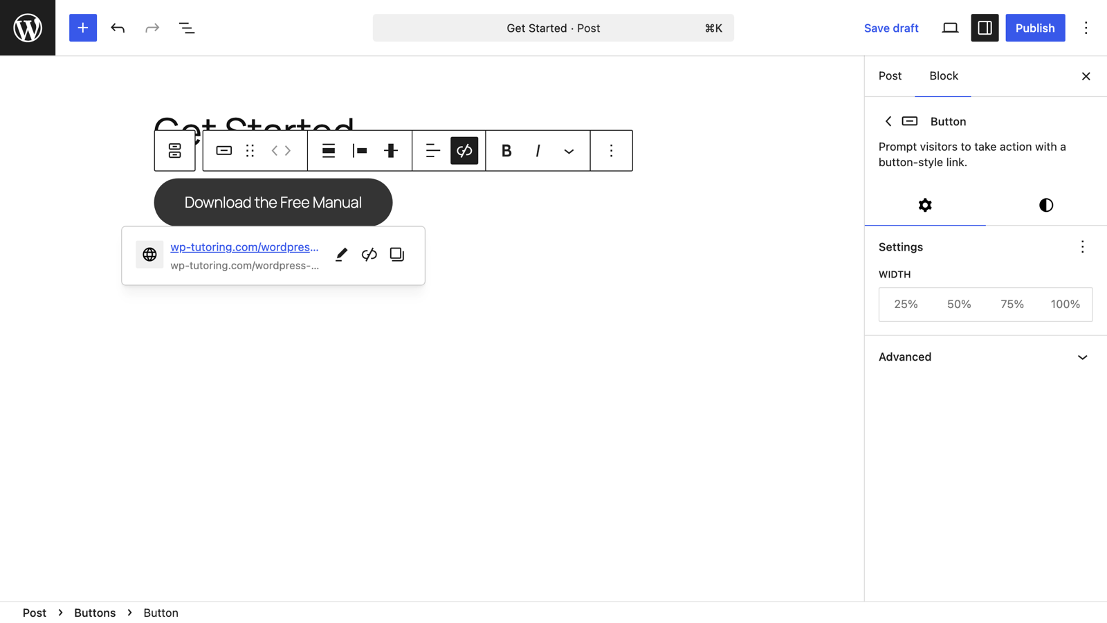 Adding a Button in Gutenberg (the Block Editor)