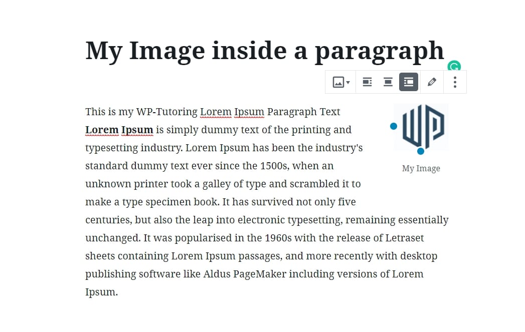 Gutenberg - Adding an Image to the paragraph block