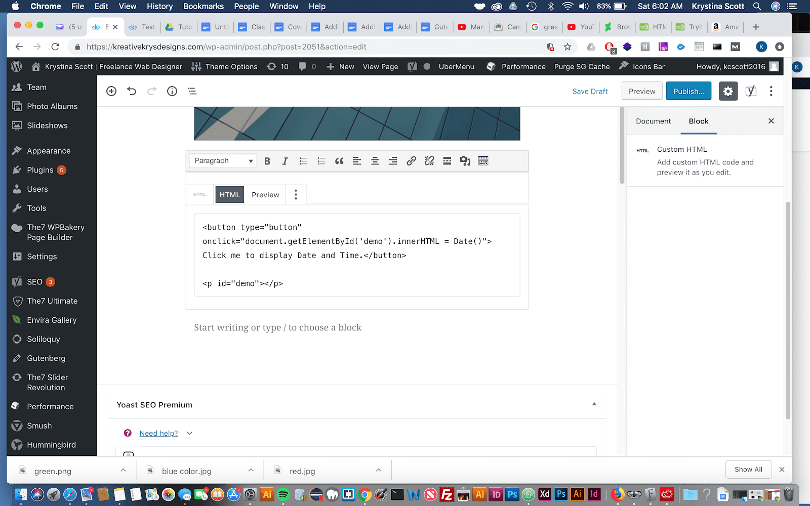 Adding HTML to Gutenberg - WordPress 5.0