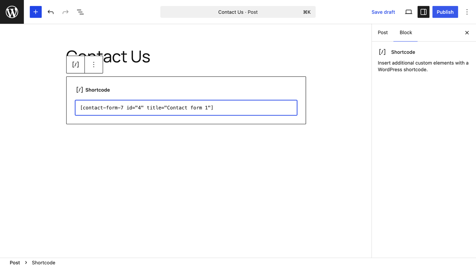 Adding Shortcodes in Gutenberg (the Block Editor)