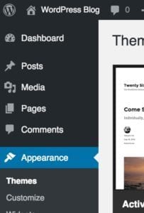 Changing your Wordpress Themes
