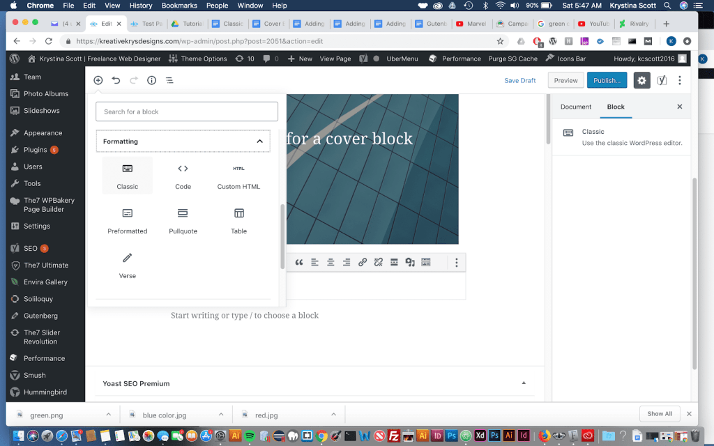 classic block