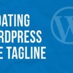 Updating WordPress site tagline