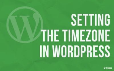 Setting the Timezone in WordPress