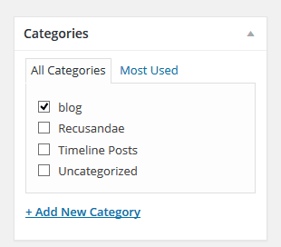 Adding a new category in WordPress