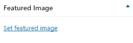 Setting a Featured Image