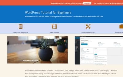 Free WordPress Tutorial for Beginners Just Launched
