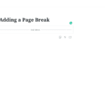 Adding a Page Break in Gutenberg- WordPress 5.0