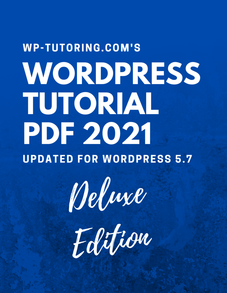 WordPress PDF Manual from WP Tutoring